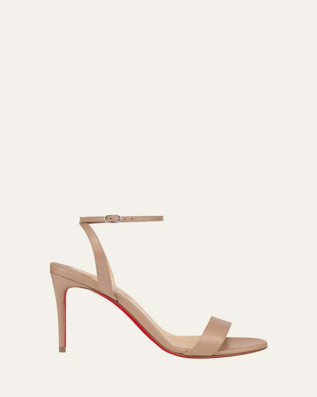Loubigirl Leather Red Sole Ankle-Strap Sandals